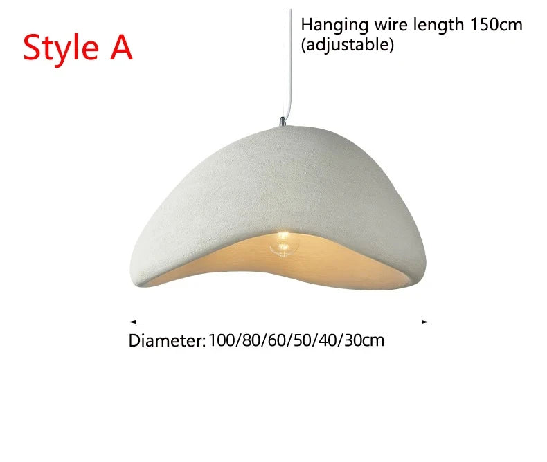 Nordic Wabi Sabi Ceiling Chandelier Modern E27 LED Dining Table Pendant Lights