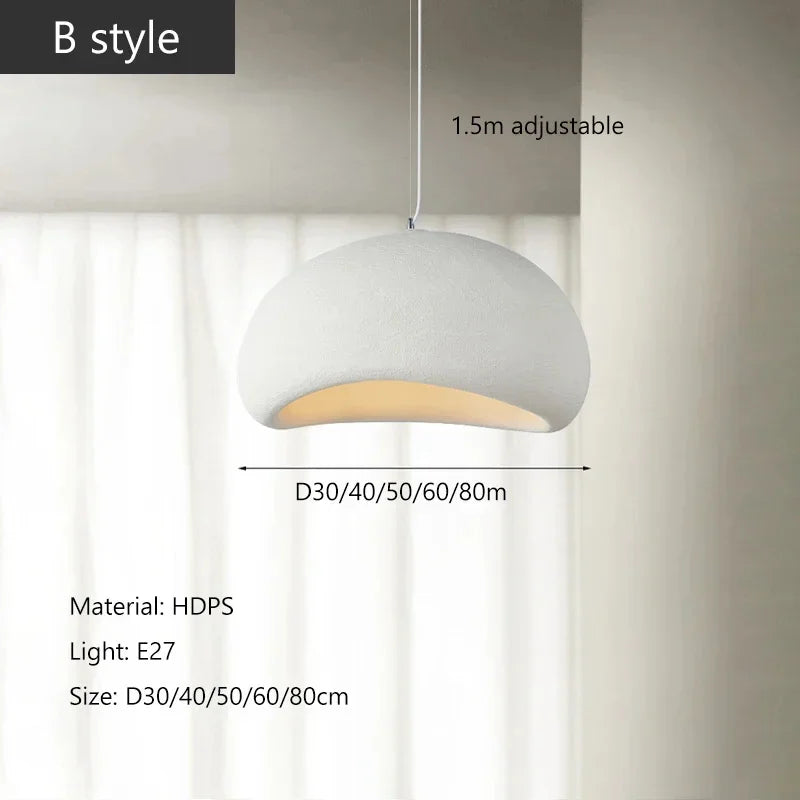 Nordic Wabi Sabi Ceiling Chandelier Modern E27 LED Dining Table Pendant Lights