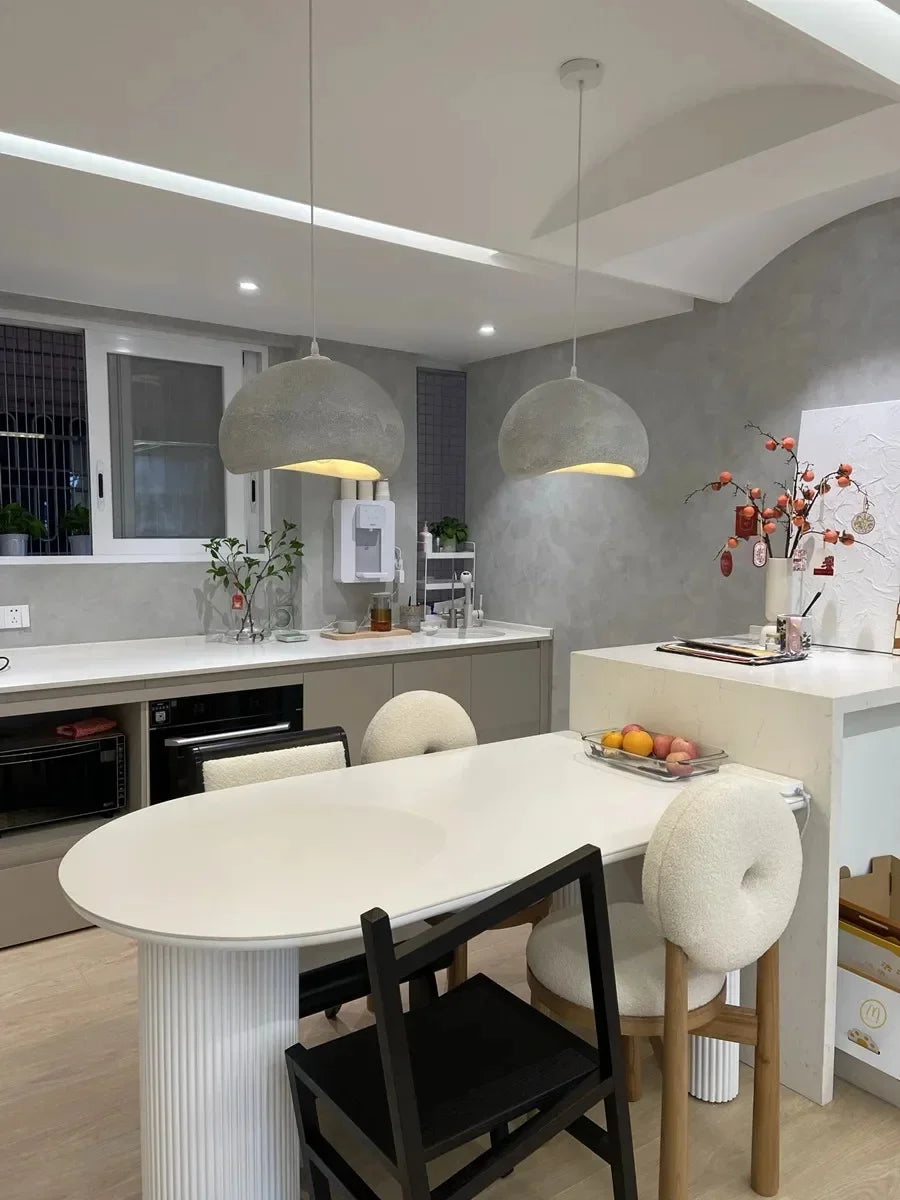 Nordic Wabi Sabi Ceiling Chandelier Modern E27 LED Dining Table Pendant Lights