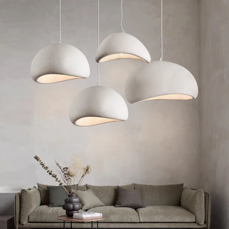 Nordic Wabi Sabi Ceiling Chandelier Modern E27 LED Dining Table Pendant Lights