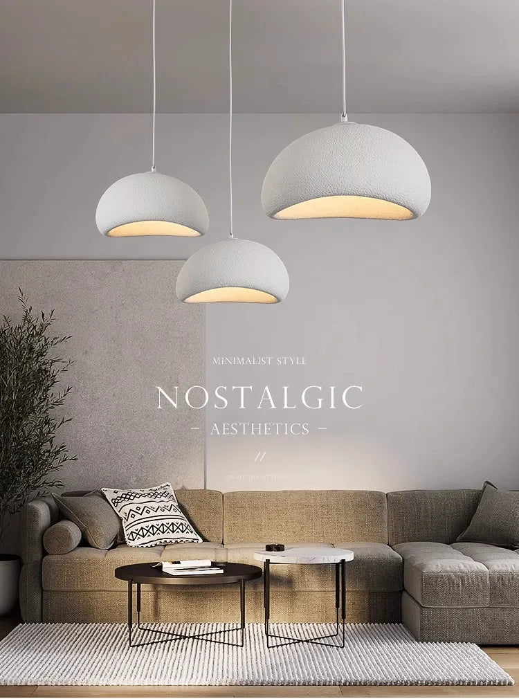 Nordic Wabi Sabi Ceiling Chandelier Modern E27 LED Dining Table Pendant Lights