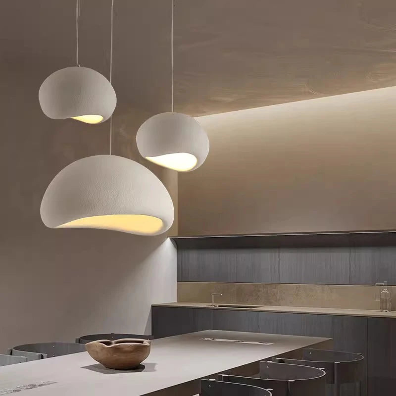 Nordic Wabi Sabi Ceiling Chandelier Modern E27 LED Dining Table Pendant Lights
