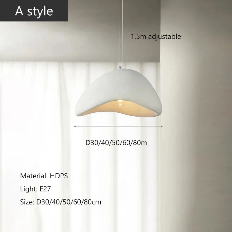 Nordic Wabi Sabi Ceiling Chandelier Modern E27 LED Dining Table Pendant Lights
