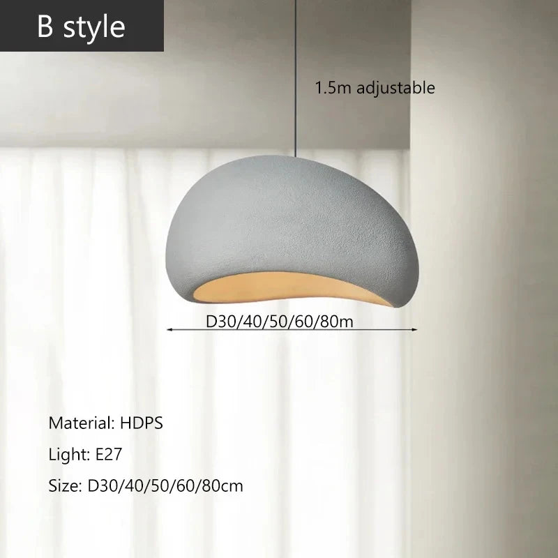 Nordic Wabi Sabi Ceiling Chandelier Modern E27 LED Dining Table Pendant Lights