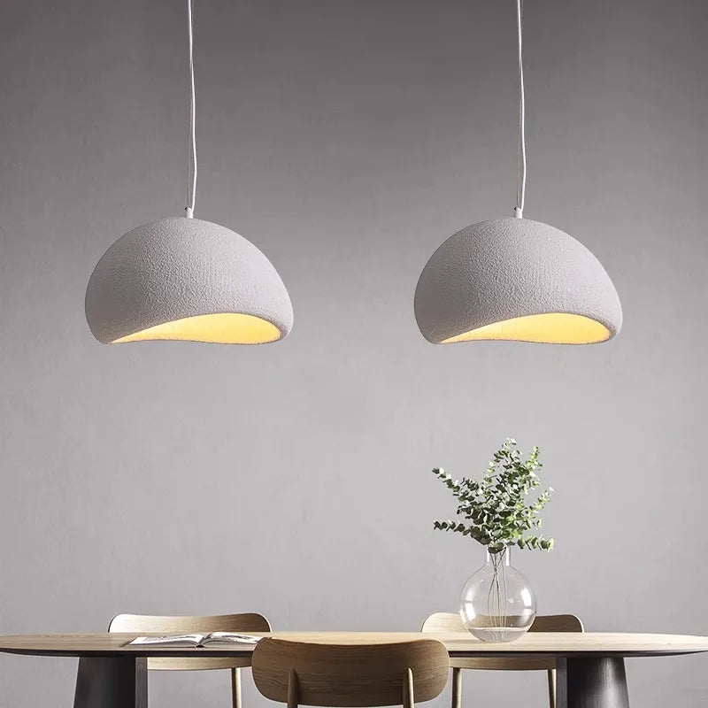 Nordic Wabi Sabi Ceiling Chandelier Modern E27 LED Dining Table Pendant Lights