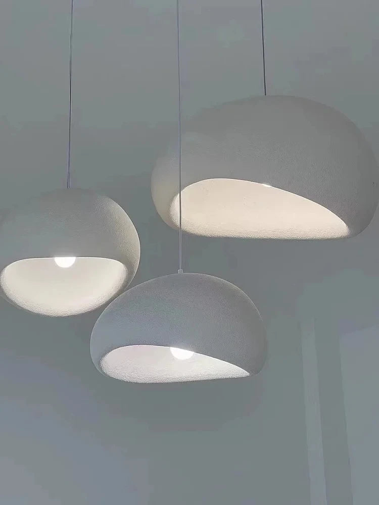 Nordic Wabi Sabi Ceiling Chandelier Modern E27 LED Dining Table Pendant Lights